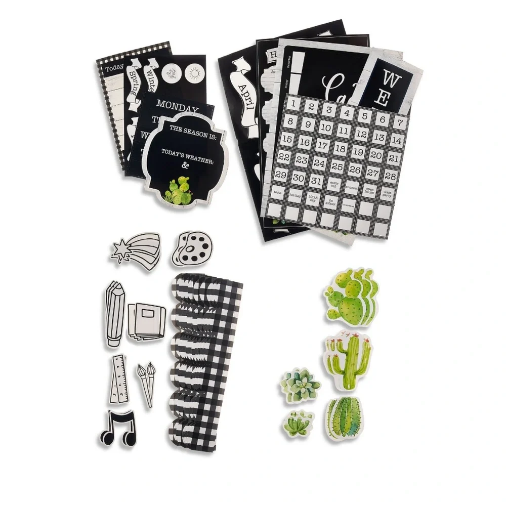 Pen+Gear Paper Bulletin Board and Calendar Set, 122 Pieces